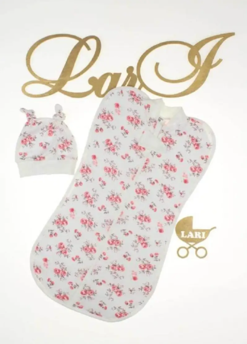 Європелюшка кокон на блискавці з шапкою Rose зріст 56 см (0 - 2 місяці) Lari Білий Кривий Ріг - фото 1