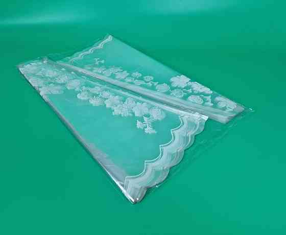 Упаковка конус под цветы h60/14низ/56верх(100шт) Белые цветы 170 (1) (100 шт) Харьков