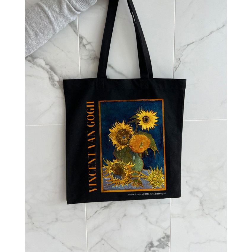 Екошопер BookOpt BK4096 Van Gogh Six Sunflowers  чорний Київ - фото 3