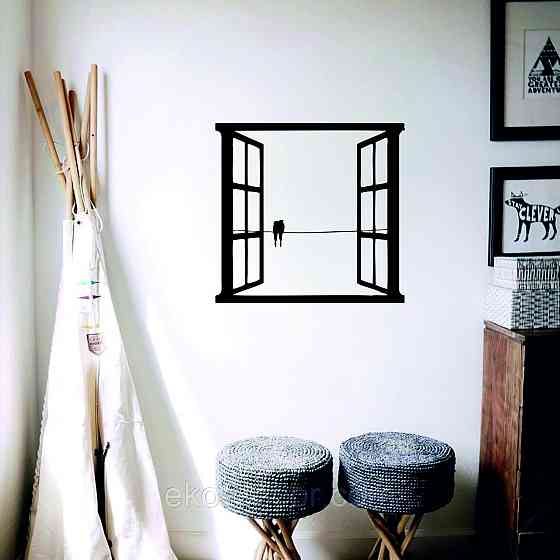 Декоративное настенное Панно «Птицы в окне» Декор на стену Киев