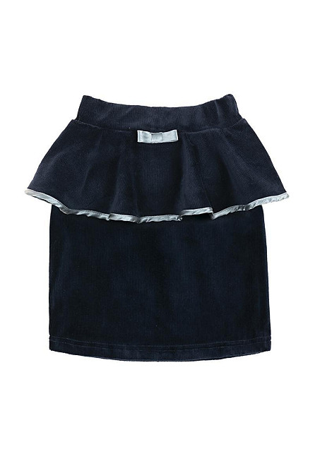 Спідниця дитяча, темно-синій вельветовий з баскою топ Крохатушка одяг Київ - фото 1