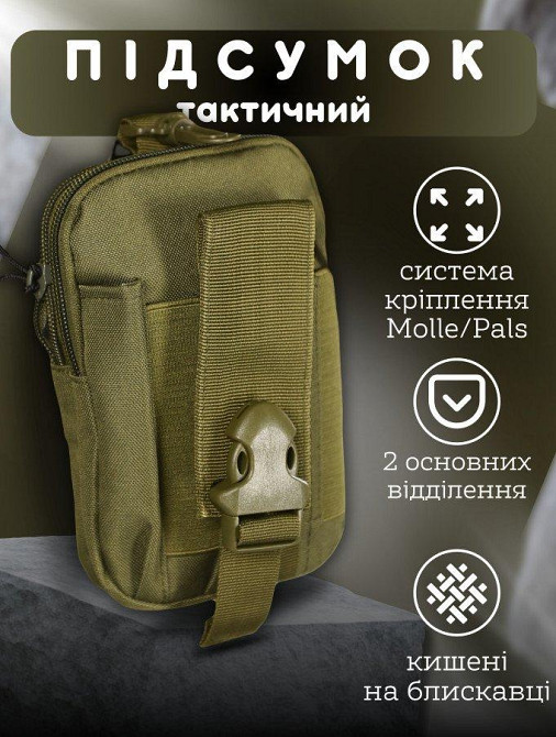 Подсумок тактический SILVER KNIGHT ULTIMATUM олива ОН4822 Одесса - изображение 5