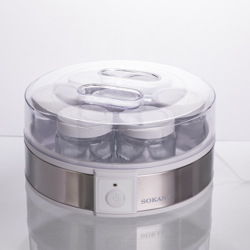 Sokany Йогуртниця електрична на 7 баночок по 180 (мл) апарат для приготування йогурту 20 Вт йог Коломыя - изображение 1