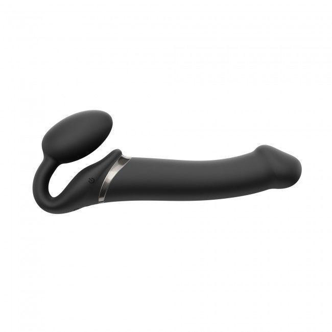 Безремневой страпон с вибрацией Strap-On-Me Vibrating Black L, диаметр 3,7см, пульт ДУ, регулируемый Sex Aura Киев - изображение 8