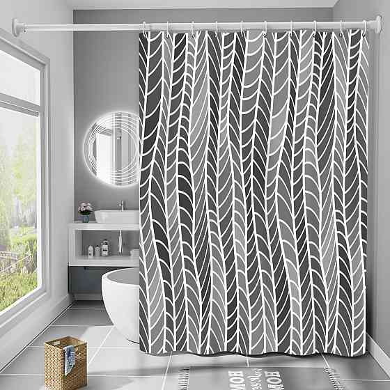 Шторка для ванны из полиэстера водонепроницаемая Bathlux 180x180 см с кольцами, занавеска для ванной комнаты Каменец-Подольский