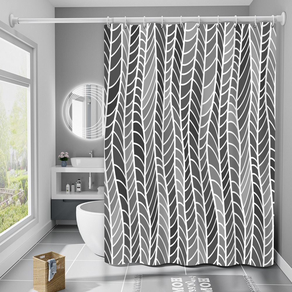 Шторка для ванны из полиэстера водонепроницаемая Bathlux 180x180 см с кольцами, занавеска для ванной комнаты Каменец-Подольский - изображение 3