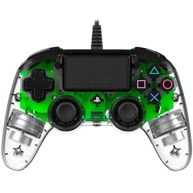 Проводной контроллер Nacon Compact для PS4, прозрачно-зеленый геймпад с LED подсветкой, вибрацией, джойстик Киев - изображение 2