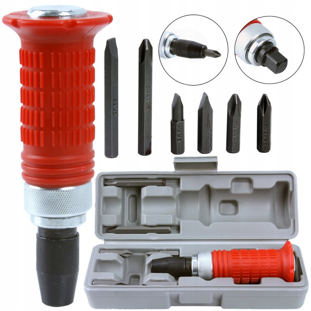 Набір ударних викруток 7 шт різних біт із чохлом Mar-Pol (M61010) Нововолинськ - фото 1