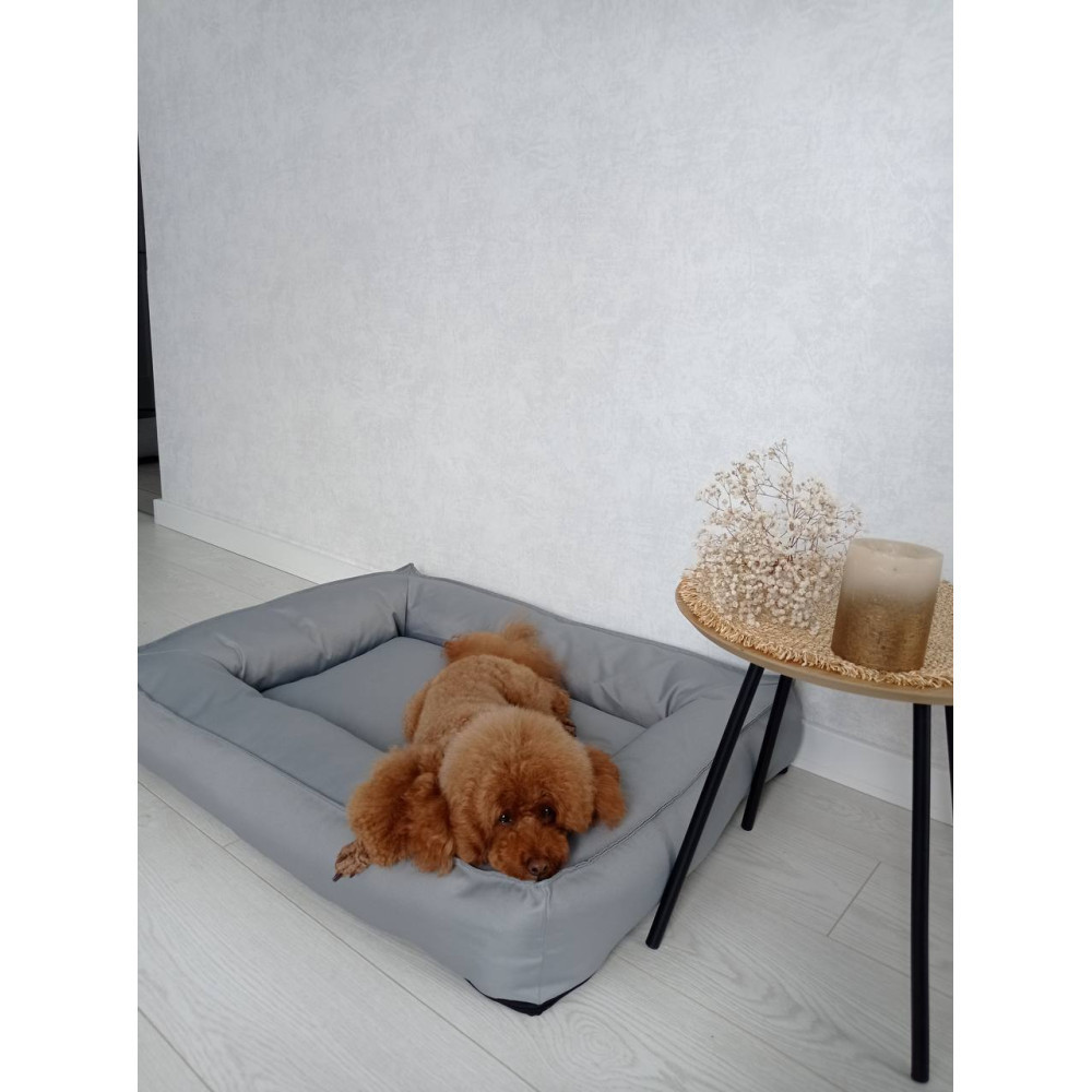 Водонепроницаемый лежак лежанка спальное место для животных со съемным чехлом серый M (75см) Киев - изображение 4