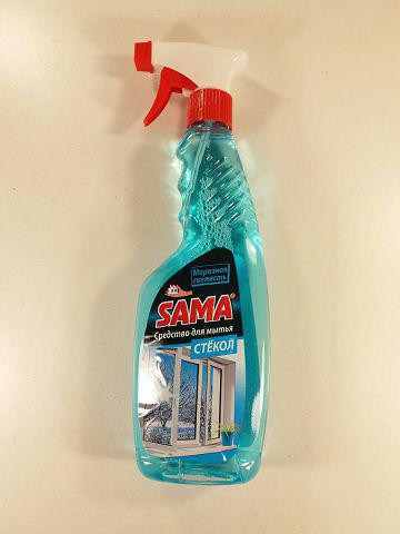 Моющее средство для стекла и зеркал САМА морозная свежесть 500г (курок) (1 шт) Харьков - изображение 1