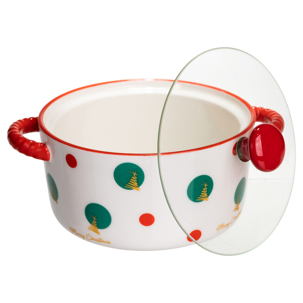 Yiwu Супниця порцелянова Christmas Tree новорічна 800 (мл) з кришкою Yiwu FM-CS-9D Коломия - фото 4