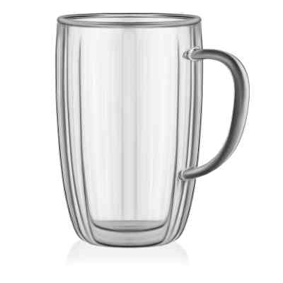 Набір чашок Ardesto 350мл, 2шт, боросилікатне скло, прозорий (AR2635BHN) Вінниця