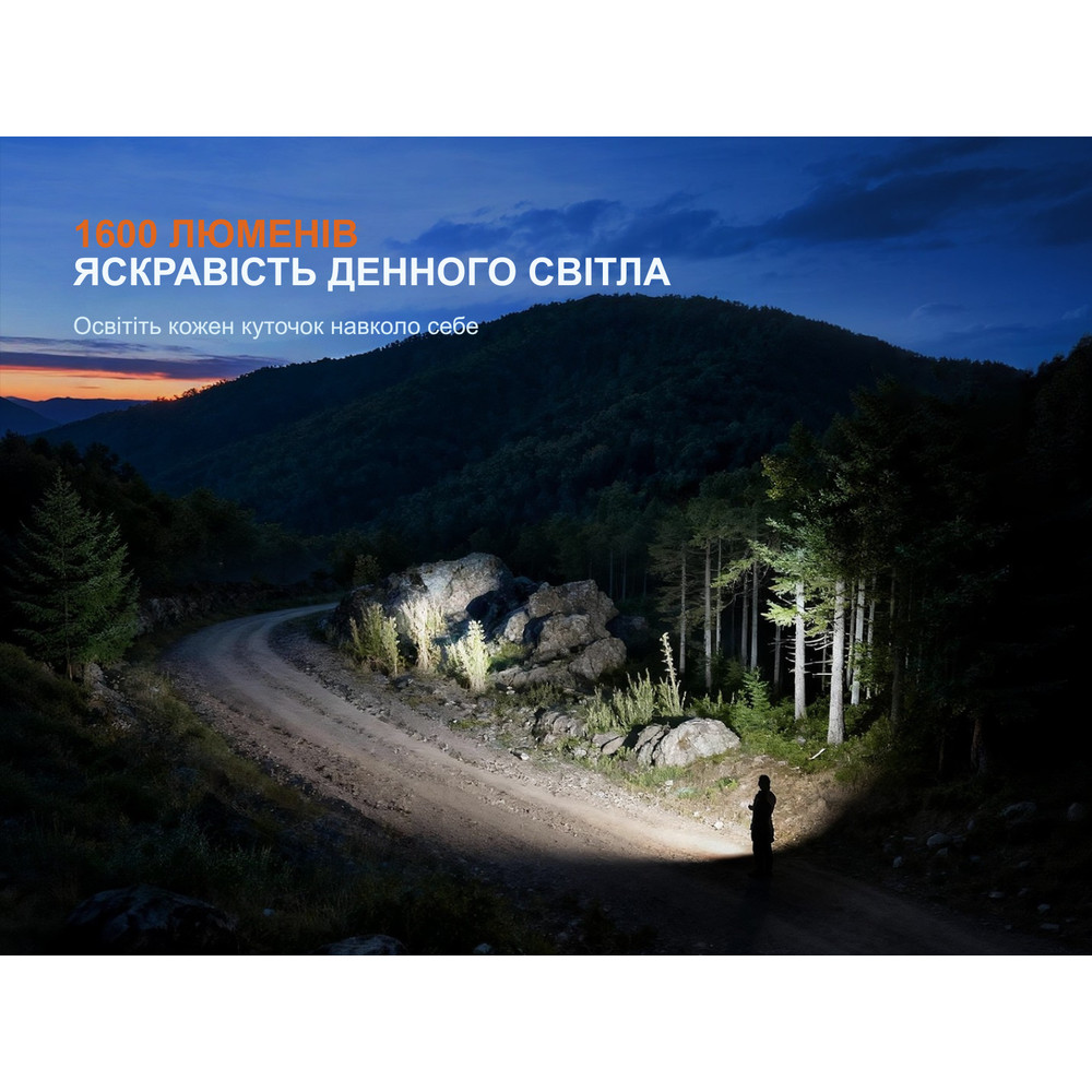 Ліхтар наключний Fenix E06R PRO, чорний Київ - фото 7