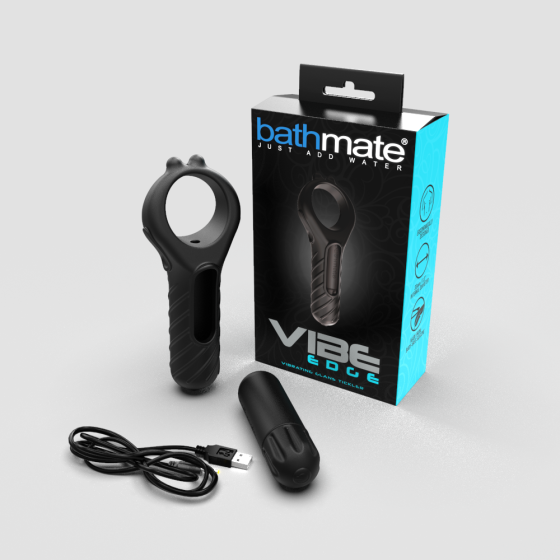 Ерекційне кільце з віброкулею Bathmate Vibe Edge перезаряджається, 10 режимів Sex Aura Київ
