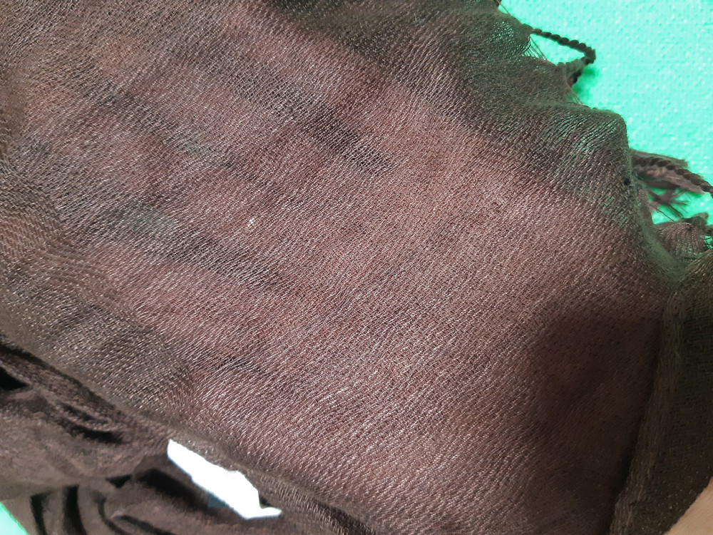 Шарф коричневого цвета женский - размер шарфа приблизительно 170*65см, 100% полиэстер Киев - изображение 3