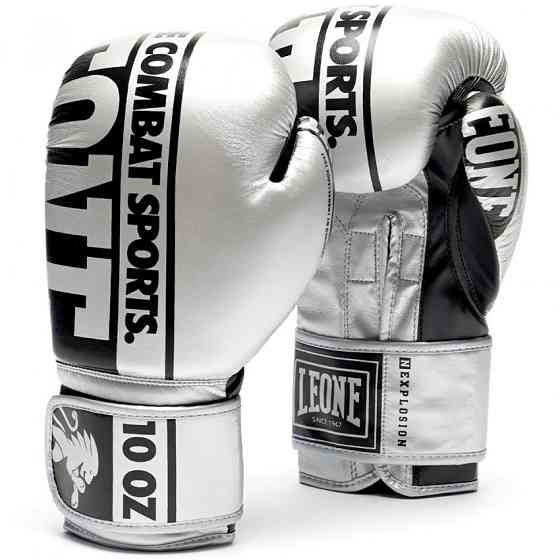 Перчатки боксерские для бокса и единоборств из натуральной кожи профессиональные оригинальные Leone 14 унций Киев