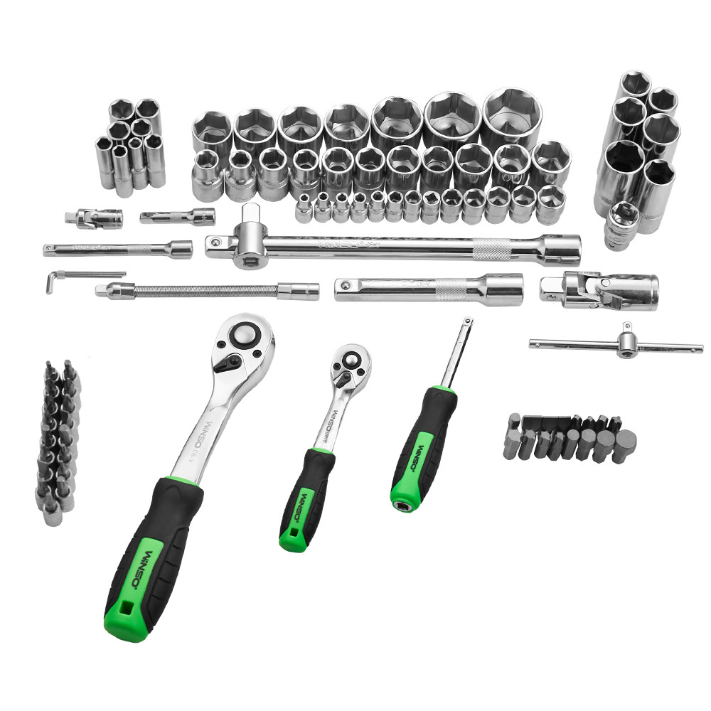 Професійний набір інструментів в кейсі Winso Pro 1/2", 1/4" 72 T, CR-V, 94од. Львів - фото 5