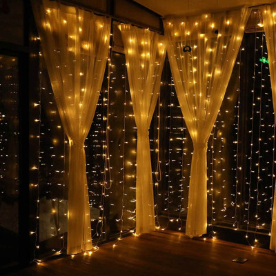 Гирлянда ColorWay Штора занавес 3 x 3 м 300 LED USB теплый цвет (CW-GW-300L33U) Винница - изображение 12