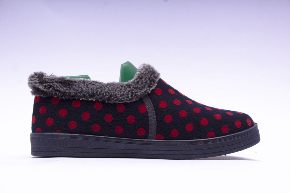 Капці жіночі із задником теплі домашні, сині в горошок Одеса - фото 6