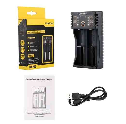 Зарядний пристрій Liitokala Lii-202 на 2 слоти (для Ni-MH, Ni-CD, Li-Ion, LiFePO4) Київ