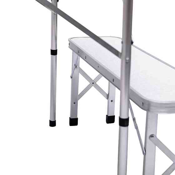 Комплект туристичний стіл + 2 лавки складні меблі Білий Lugi JY-9060W Київ