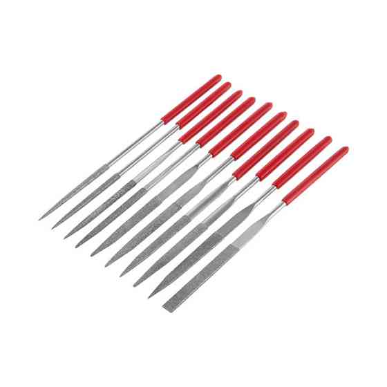 Набір алмазних надфілів, 10 шт., 140 мм INTERTOOL HT-3701 Київ