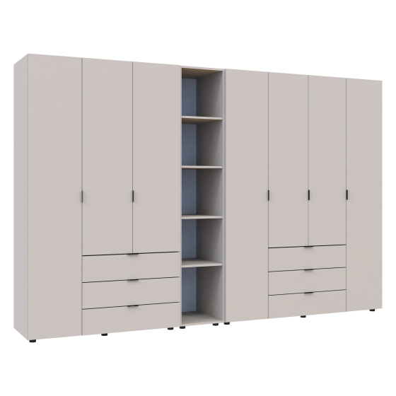 Комплект шаф для одягу Doros Гелар (3 шт.) 309,4х49,5х203,4 см Кашемір (DRS-011253) Львів