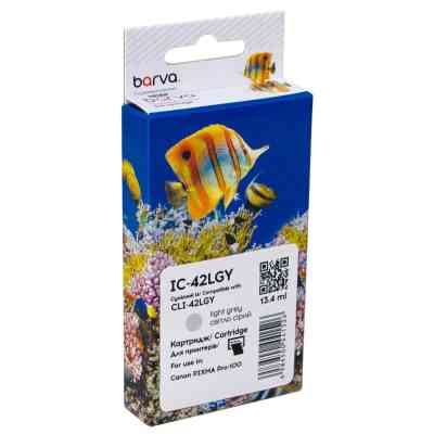 Картридж Barva Canon CLI-42LGY (6391B001) 900sh, light gray (IC-42LGY) Вінниця