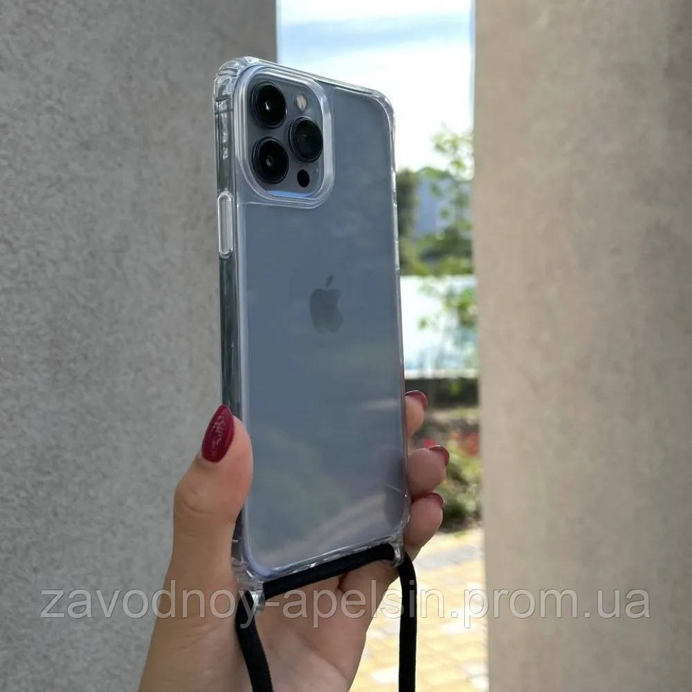 IPhone 14 Pro Max Чехол силиконовый со Шнурком (прозрачный) Одесса - изображение 2