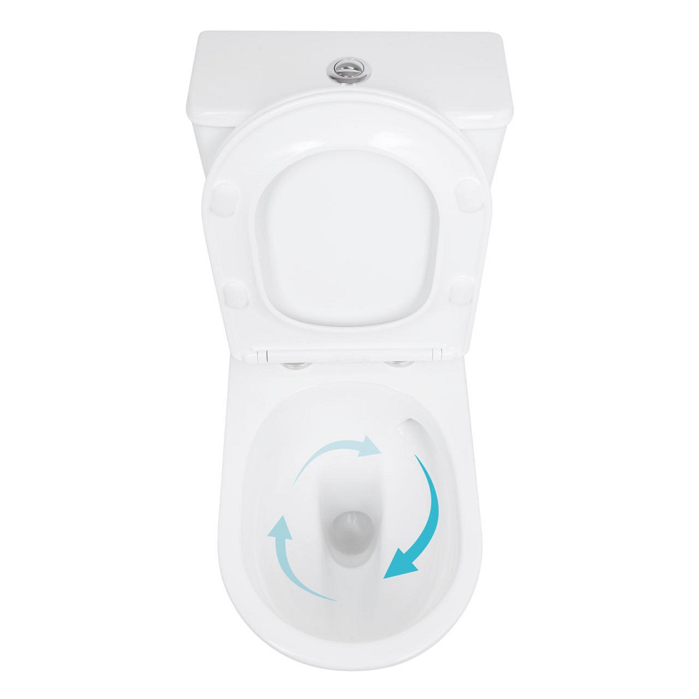 Унітаз підлоговий Qtap Leo Ultra Quiet 620×355×790 мм із сидінням Soft-close, White QTLEO27W49261 Київ - фото 6