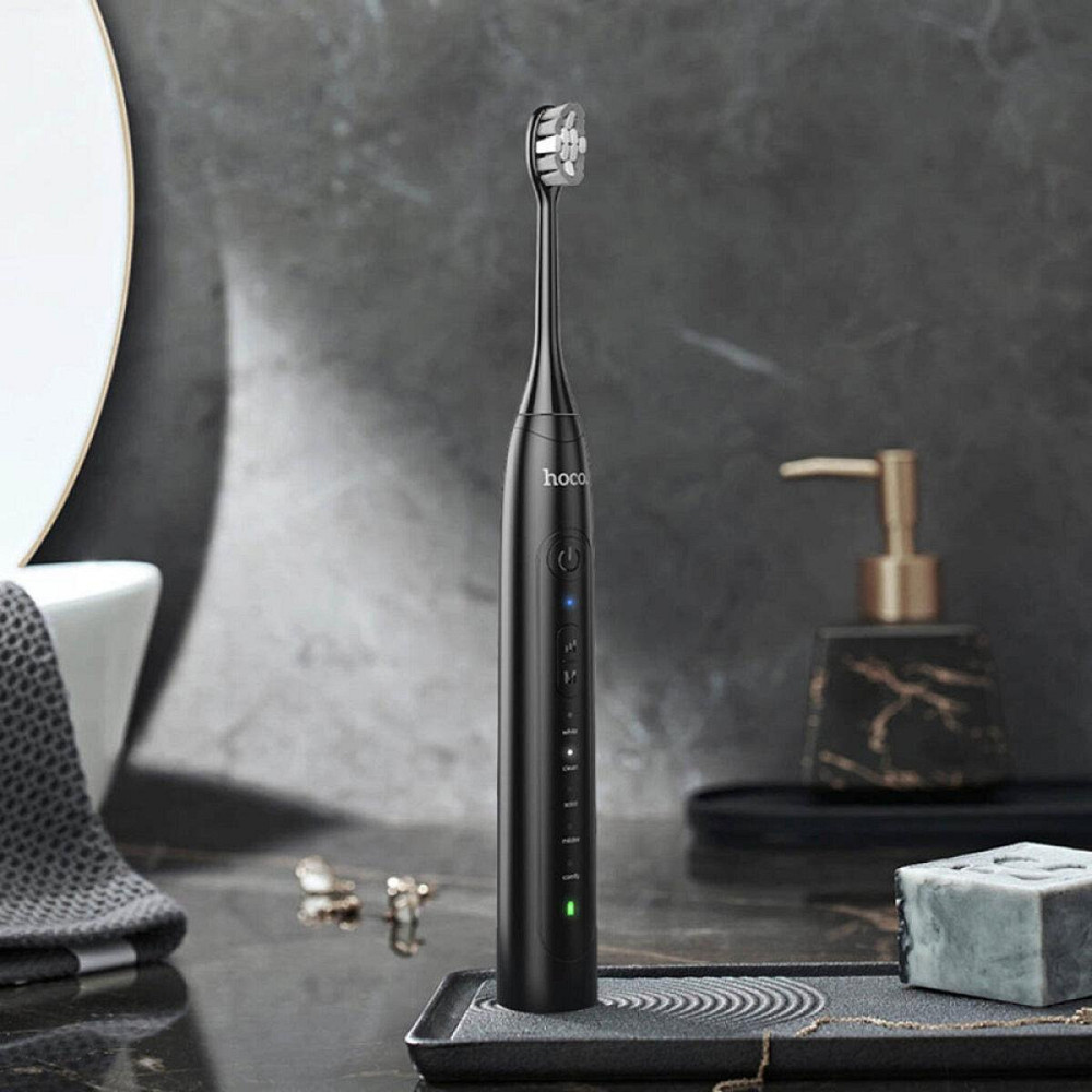 Електрична зубна щітка HOCO HP60 Wave electric toothbrush Black 6942007631679 Одеса - фото 4