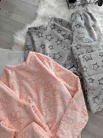 Женская теплая повседневная домашняя махровая пижама турецкая двусторонняя махра Персик, 42/44 Одесса