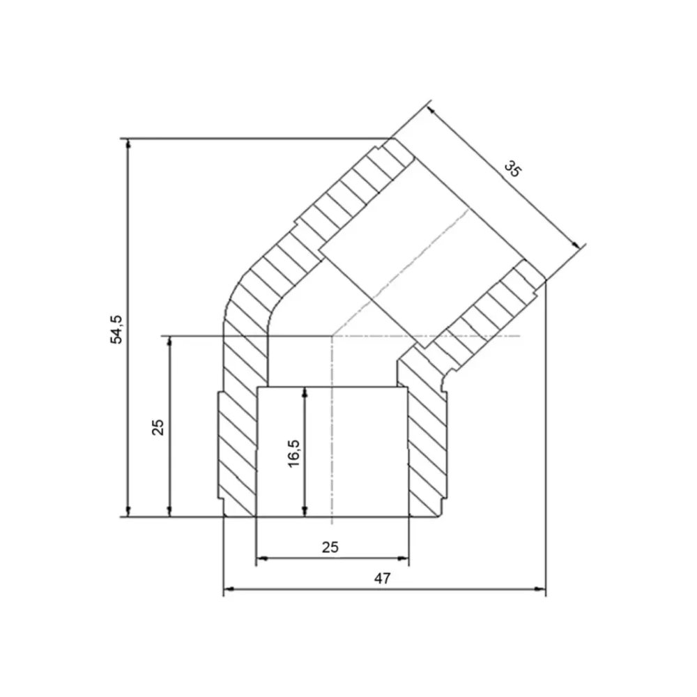 Куточок PPR Blue Ocean "Білий" 25, 45° Київ - фото 2