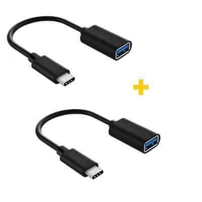 Переходник OTG USB 2.0 AF to USB-C 0.11m 2PCS black XoKo (XK-AC230-BK2) Винница