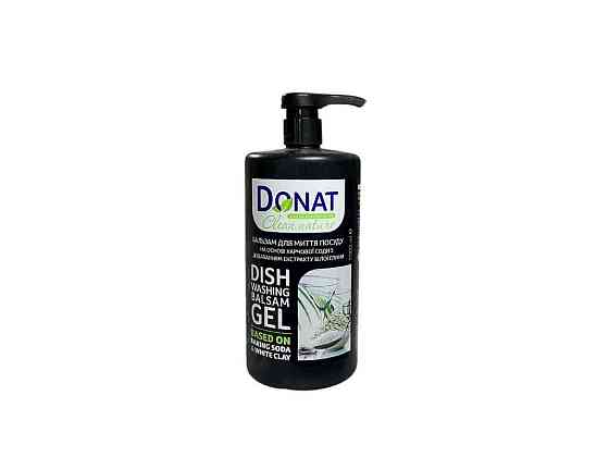 Гель для миття посуду 1л Харчова сода з Білою глиною (з дозатором) Clean Nature ТМ DONAT Київ