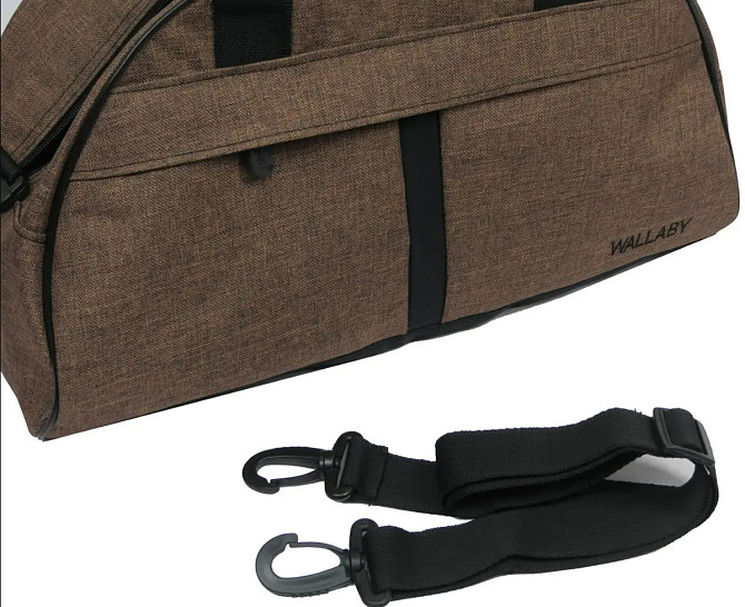 Сумка дорожная Wallaby 213 25х43 коричневая Киев - изображение 6
