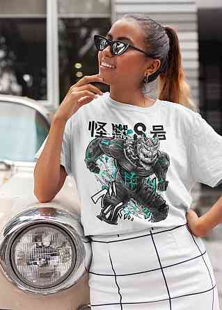 Футболка для мальчика аниме Каиджу Но Аниме Манга оверсайз (рост от 165 до 180 ) Черний AnimeJ0020m Днепр