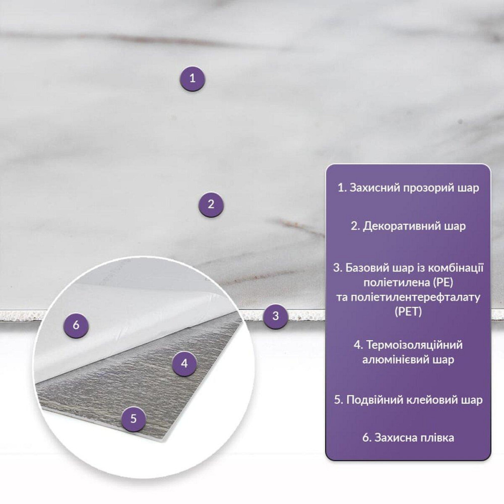 Самоклеящаяся стеновая PET плитка 600х300х2мм SW-00002327 Днепр - изображение 2