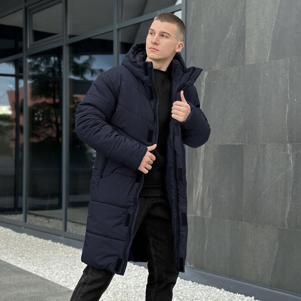 Темно-синя зимова куртка для чоловіків Pobedov Legas Київ - фото 2
