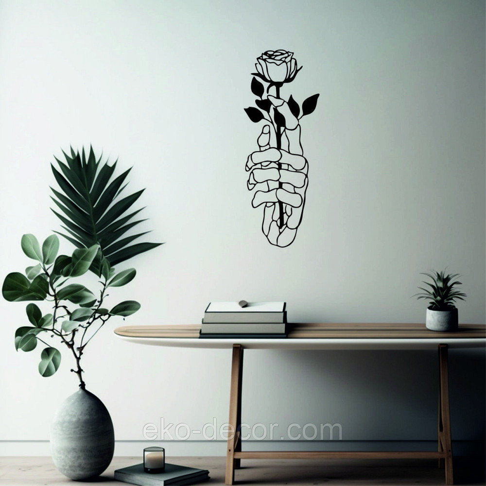 Декоративне настінне Панно «Рука з трояндою» Декор на стіну Київ - фото 7