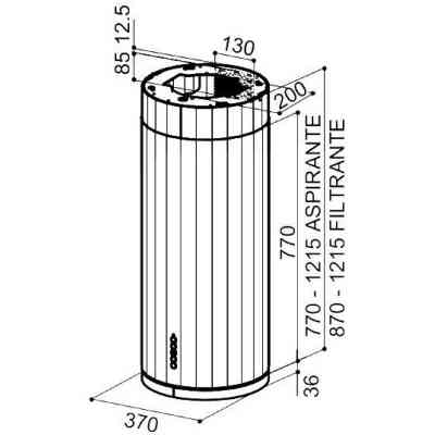 Витяжка кухонна Faber Corinthia Isola Ev8+ Wh Matt/Ts A37 (110.0456.219) Вінниця