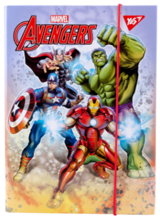 Папка для зошитів на гумці В5 "Yes" Marvel.Avengers картонна, 491897, шт Київ
