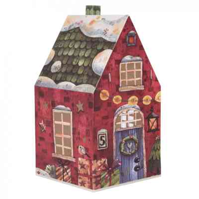 Прикраса декоративна YES! Fun Будиночок-світильник Картон LED Червоний 21см (801215) Вінниця