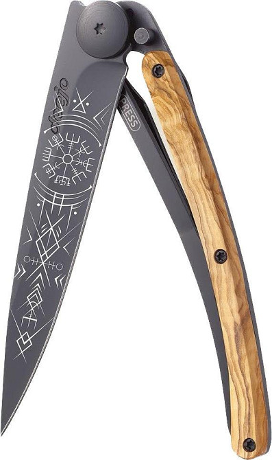 Универсальный Складной Нож с лазерной гравировкой Указатель викинга Deejo 