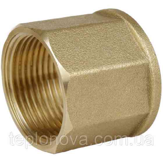 Муфта латунная 1 1/2″ВР х 1 1/2″ВР штампованная восьмигранная А0355А VA Черновцы