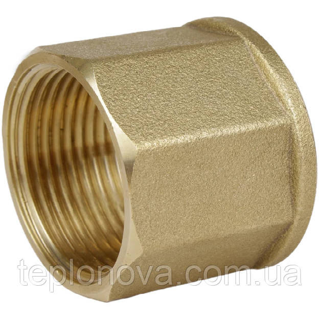 Муфта латунная 1 1/2″ВР х 1 1/2″ВР штампованная восьмигранная А0355А VA Черновцы - изображение 1