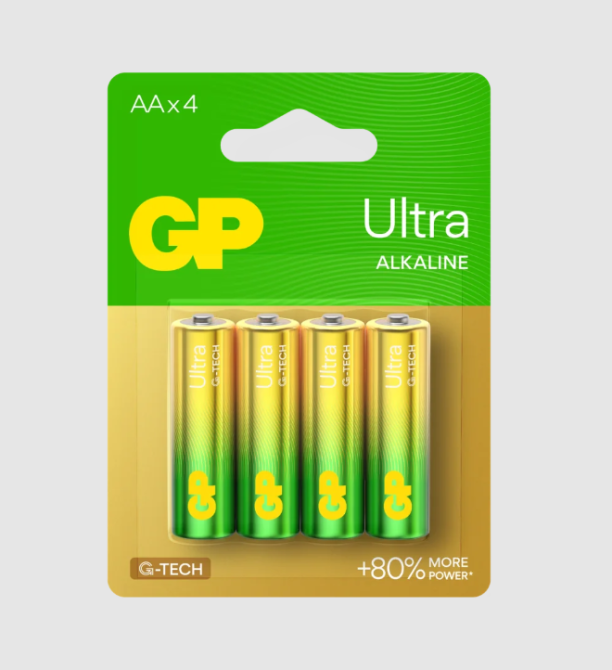 Батарейка пальчик AA GP ULTRA Alkaline LR6 15A 1.5 V 4 шт. блістер Рівне - фото 2