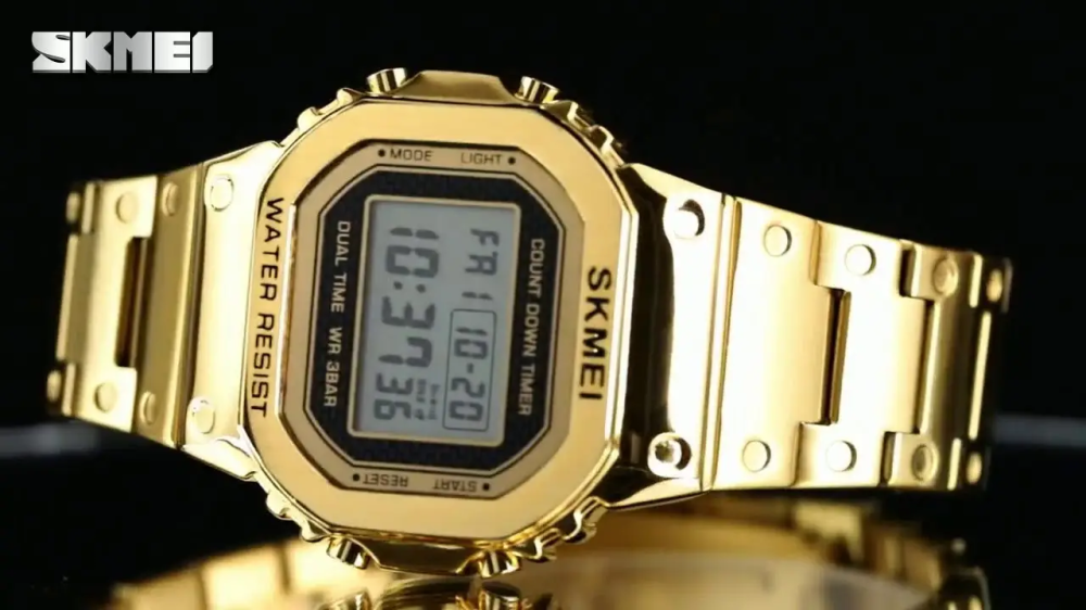 Жіночий спортивний годинник Skmei 1433 Singapore Золотистий Вінниця - фото 6