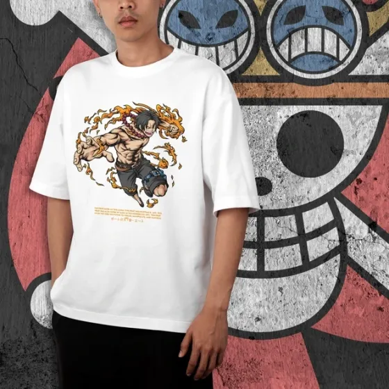 Футболка чоловіча з  принтом Ван Пис Portgas D Ace 3 Розмір 48 Anime0225 Дніпро