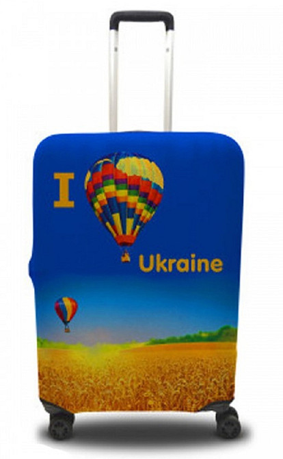 Чехол на чемодан размер S дайвинг с рисунком Ukraine Киев - изображение 1